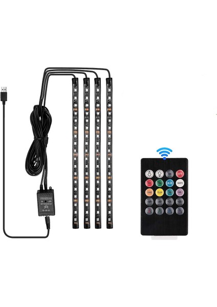 Araba Led İç Işık Şeridi (72 Led) Rgb Atmosfer Işık (Yurt Dışından)