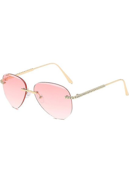(Yavaş Yavaş Çeşitli Pembe) Erkekler ve Kadınlar Güneş Gözlüğü Kare Polarize Çokgen Aynalı Lens Y1305 (Yurt Dışından)