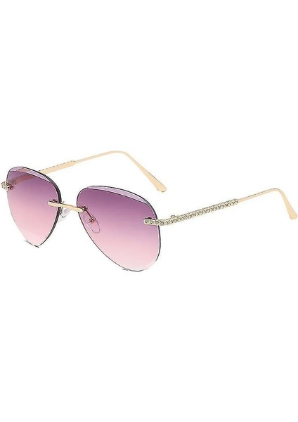 (Yavaş Yavaş Çeşitli Pembe) Erkekler ve Kadınlar Güneş Gözlüğü Kare Polarize Çokgen Aynalı Lens Y1305 (Yurt Dışından)