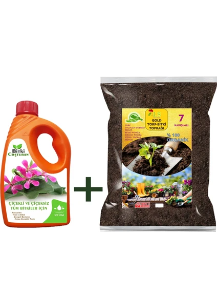 LS BOTANİK Çiçekli & Çiçeksiz Bitki Besini +7 Li Gold Torf 3,5 Litre