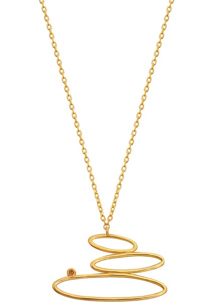 Gold Elips Kolye