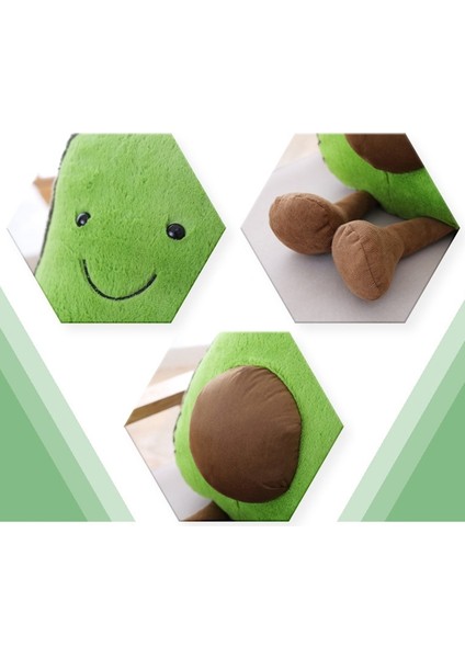 Pvc Çocuklar Için Peluş Avakado Oyuncak - Yeşil (Yurt Dışından)