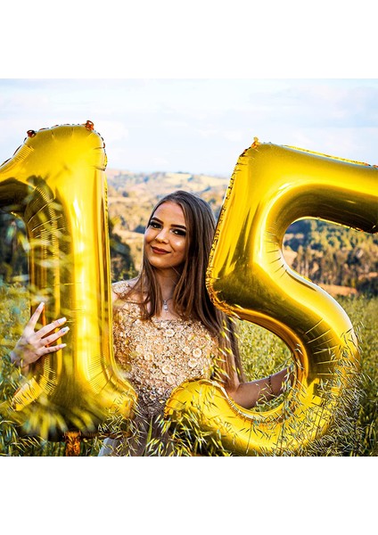 40 Inç Altın Haneli Helyum Folyo Doğum Günü Partisi Balonları (Yurt Dışından) modelleri