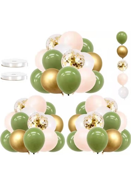 60 Paket Dekor Balonları Konfeti Balonları Partiler Için Kurdele Balonları (Yurt Dışından)