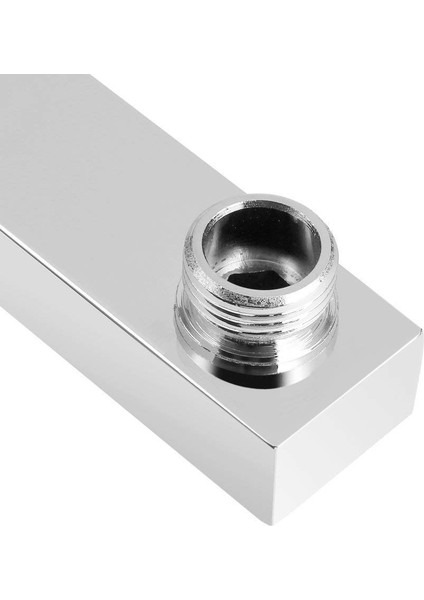 Quanbu 40 cm Kare Duş Kolu Uzatma Kolu Duvara Montaj Yağmur Duşu Başlığı Duş Çubuğu Yağış Duş Başlığı Kolu Krom
