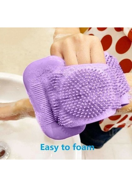 Banyo Artifact Duş Duş Silikon Vücut Fırçası Banyo Kemeri Peeling Vücut Fırçası Kemer Yıkama-Pembe modelleri
