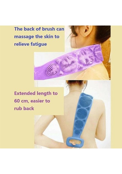 Banyo Artifact Duş Duş Silikon Vücut Fırçası Banyo Kemeri Peeling Vücut Fırçası Kemer Yıkama-Pembe fırsatları