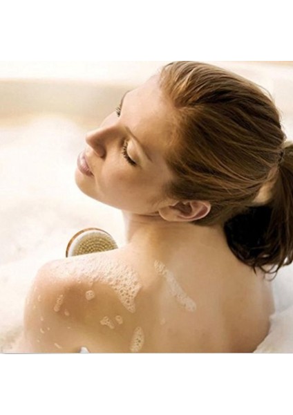 2 Adet / Takım Duş Buketi Sırt Fırçası Banyo Vücut Fırçası Uzun Ahşap Saplı Sırt Scrubber indirimleri