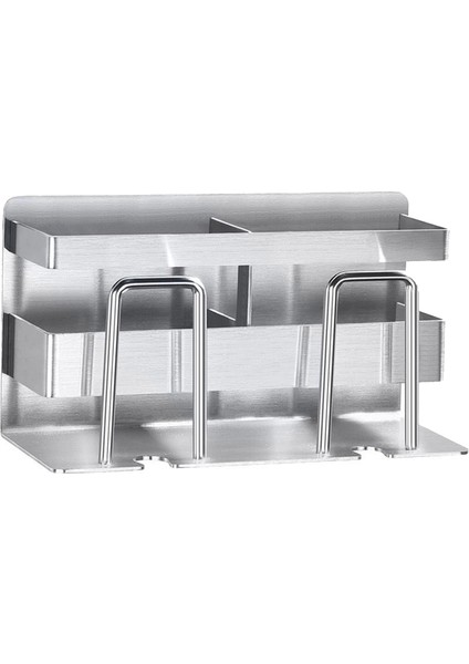 Paslanmaz Çelik Diş Fırçası Tutacağı Diş Macunu Stand Rafı Banyo Düzenleyici