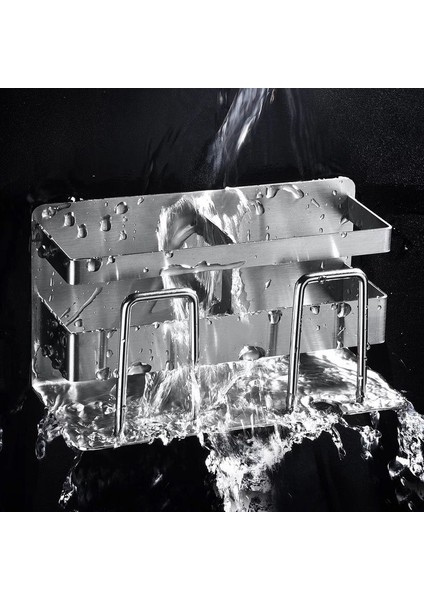 Paslanmaz Çelik Diş Fırçası Tutacağı Diş Macunu Stand Rafı Banyo Düzenleyici modelleri