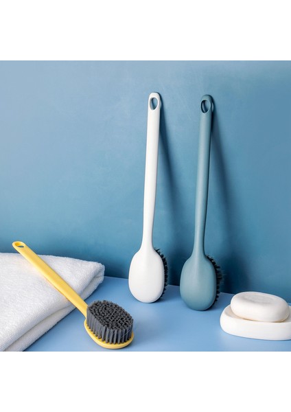 Banyo Fırçası Duş, Sırt Fırçası, Vücut Fırçası, Sırt Scrubber Için Uzun Sap -Mavi fırsatları
