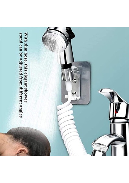 Geri Çekilebilir Duş Hortumu Tuvalet Lavabo Uzatma Şampuan Artefakt El Küçük Nozullu Şampuan Standlı fırsatları