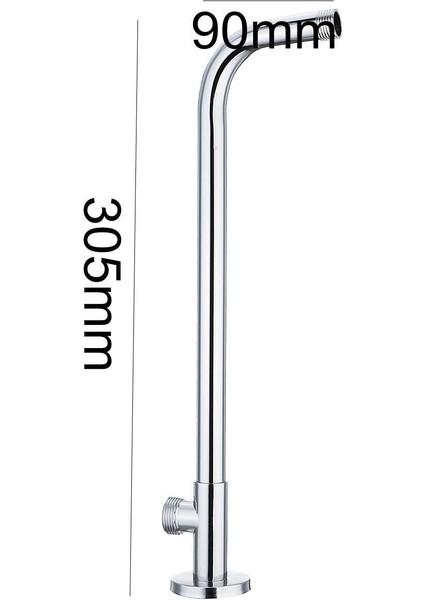 Duvar Duş Başlığı Uzatma Borusu Uzun Paslanmaz Çelik Kol Banyo Ev(Yurt Dışından)
