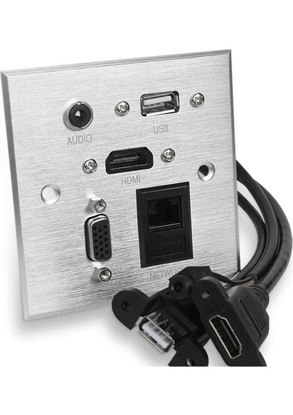 D8609 Multimedya Bilgi Paneli Alüminyum Alaşımlı Duvar Şarj Soketi - Şerit indirimleri