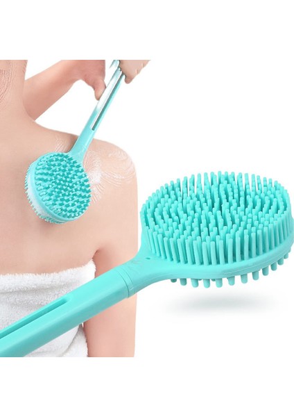 Çift Taraflı Duş Vücut Fırçası Silikon Uzun Saplı Banyo Yıkama Fırçası Banyo Masajı Sırt Vücut Peeling Fırçası (Yurt Dışından) modelleri