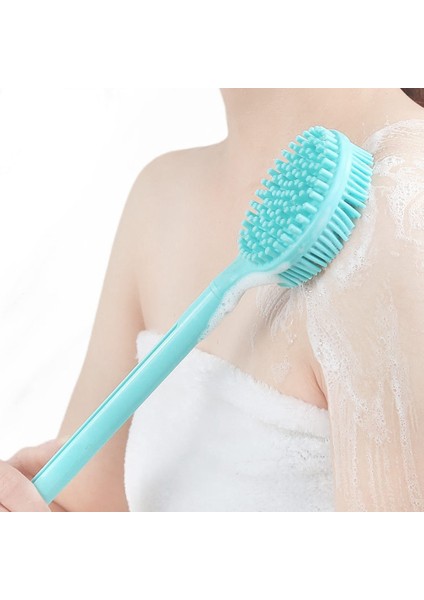 Çift Taraflı Duş Vücut Fırçası Silikon Uzun Saplı Banyo Yıkama Fırçası Banyo Masajı Sırt Vücut Peeling Fırçası (Yurt Dışından) indirimleri