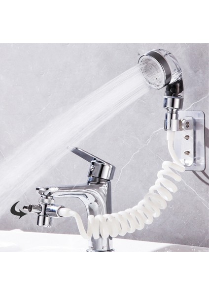 Eıtgzwas 2020 Banyo Yıkama Yüz Havzası Su Musluğu Harici Duş Başlığı Tuvalet Tutma Filtresi Esnek Saç Yıkama Musluğu Durulama Seti