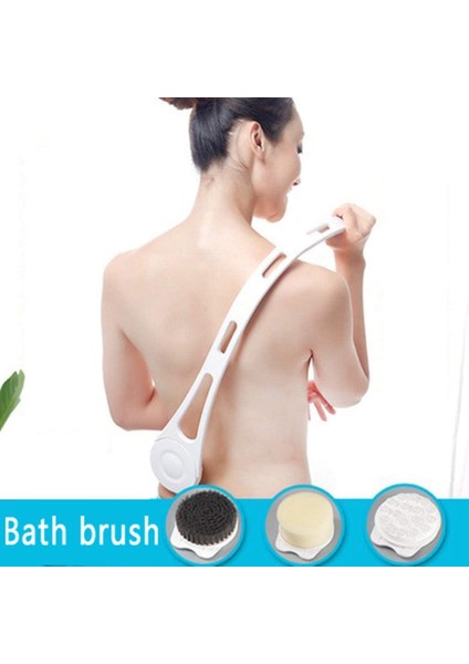 Quanbu 2020 Duş Vücut Fırçası Sünger Fırça, Naylon, Masaj Fırçası, Sırt Scrubber Banyo Mesh Sünger Cilt Peeling Banyosu Için Kavisli Uzun Saplı modelleri