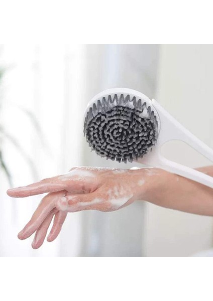 Quanbu 2020 Duş Vücut Fırçası Sünger Fırça, Naylon, Masaj Fırçası, Sırt Scrubber Banyo Mesh Sünger Cilt Peeling Banyosu Için Kavisli Uzun Saplı indirimleri