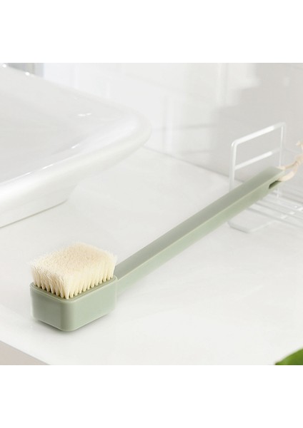 Sökülebilir Uzun Saplı Sırt Fırçası Banyo Duşu Gövde Kuru Cilt Spa Scrubber Fırça-Yeşil(Yurt Dışından)