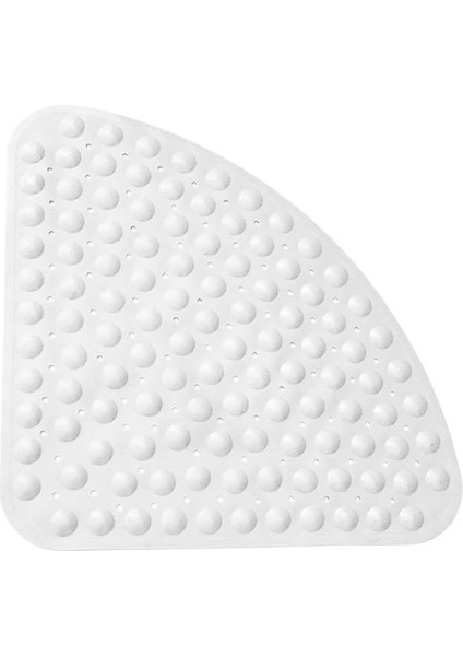 2x Köşe Duş Paspası Sektörü Kauçuk Kaymaz Çeyrek Banyo Paspası Duş Küvet Için Anti-Bakteriyel Emiş Kaymaz Küvet Paspası 54X54CM, Beyaz & Gri modelleri