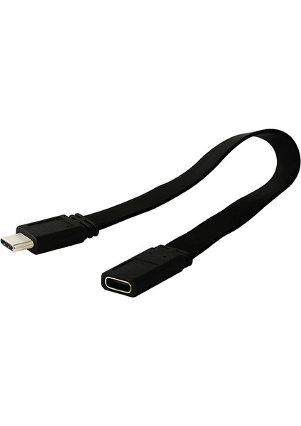 Usb-C Erkek - Dişi Uzatma Kablosu Kısa, USB 3.1 Gen 2 Data Sync Uzatma Düz Kablo, Thunderbolt 3 Erkek - Dişi Için