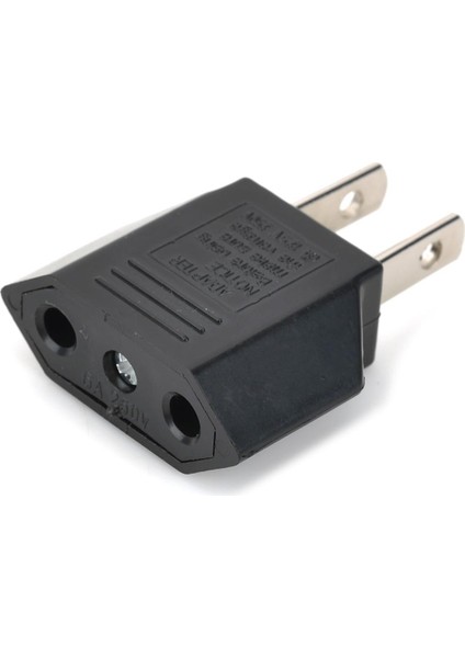 Yuvarlak - Düz Elektrik Fişi Dönüştürücü - Siyah modelleri