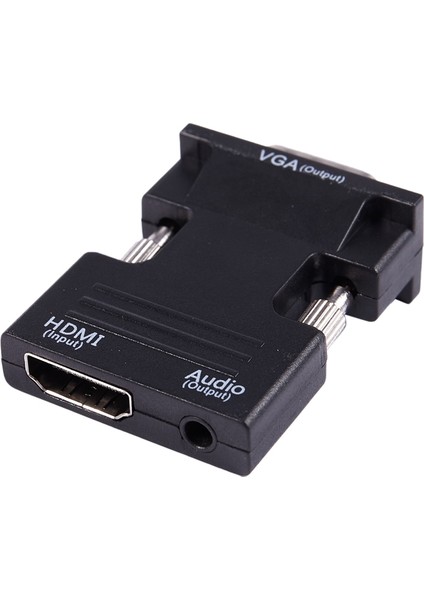 1080P HDMI Kadın - VGA Erkek, Ses Çıkış Kablosu Dönüştürücü Adaptörlü