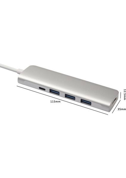 C Tipi HDMI 2 Hızlı USB 3.0 Veri Aktarım Yuvası Hub 5'i 1 Arada Usbc HDMI Adaptörü 4 K Video USB C Dönüştürücü fiyatları