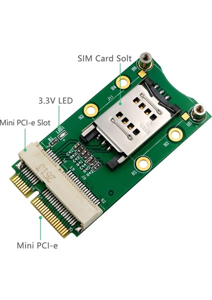Mini Pcı-E Express - Pcı-E Adaptörü3g/4g Wwan Lte Için Yuvakart Masaüstü Dizüstü