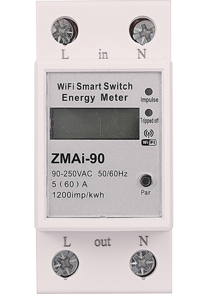 Dijital Ekran Wifi Akıllı Metre Ev Tek Fazlı Raylı Tip Elektrik Enerjisi Ölçer 50Hz / 60Hz fiyatları