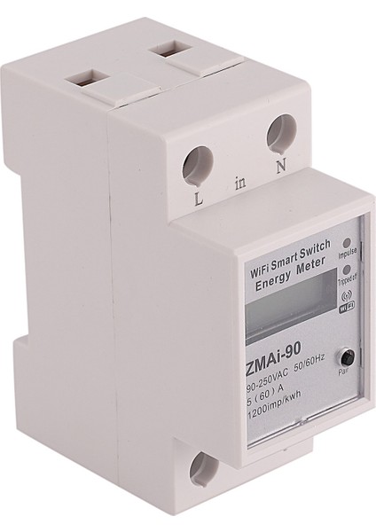 Dijital Ekran Wifi Akıllı Metre Ev Tek Fazlı Raylı Tip Elektrik Enerjisi Ölçer 50Hz / 60Hz modelleri