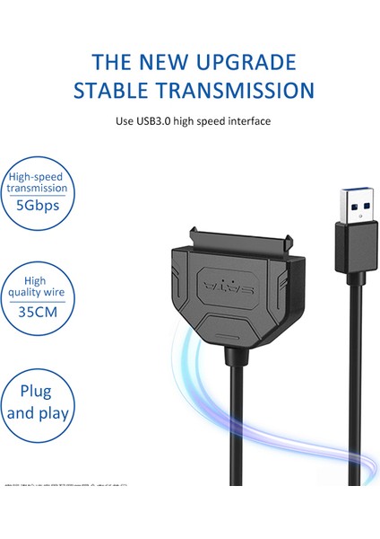 USB 3.0 - Sata 3.5 2.5 Sabit Disk Adaptör Kablosu Samsung Seagate Wd HDD SSD Için 【hazır Stok】 modelleri