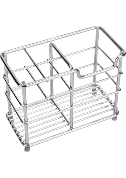 Paslanmaz Çelik Banyo Diş Fırçalığı Diş Macunu Tutacağı Diş Macunu Standı - Gümüş