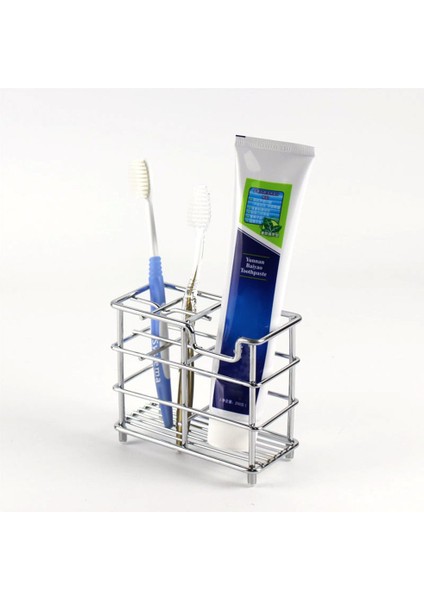 Paslanmaz Çelik Banyo Diş Fırçalığı Diş Macunu Tutacağı Diş Macunu Standı - Gümüş fiyatları