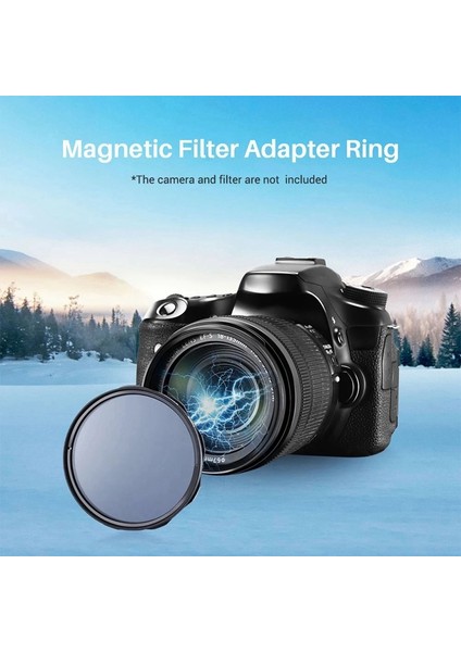 Uurig R-77L 77MM Manyetik Lens Köknar Adaptör Halkası Canon Nikon Sony Dslr Kamera Için Evrensel Köknar Mouting Yüzük