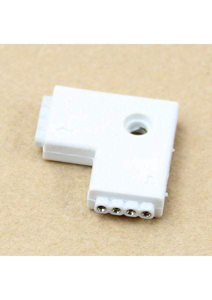 Adet Biz Rgb L Şekilli 4 Pin 2 Yollu Dişi Konnektör Adaptörü 3528 5050 LED Şerit Işık(Yurt Dışından) modelleri