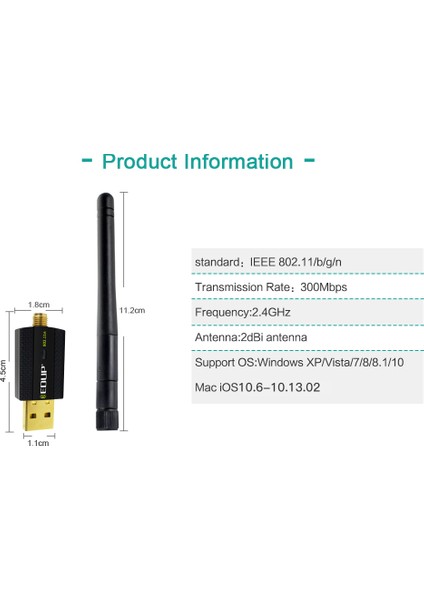Edup 300MBPS USB Kablosuz Wifi Adaptörü USB Lan Ethernet Ağ Kartı Windows Mac Os Için 802 11N Wi Fi Alıcı indirimleri