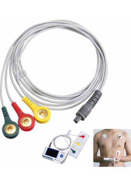 Heal Force Prınce 180B0 Taşınabilir Ekg Sensörü Için Elektrot Pimi Kurşun Tel Kablo