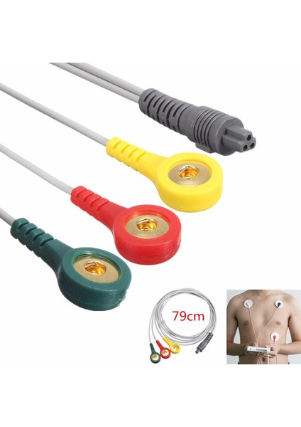 Heal Force Prınce 180B0 Taşınabilir Ekg Sensörü Için Elektrot Pimi Kurşun Tel Kablo indirimleri