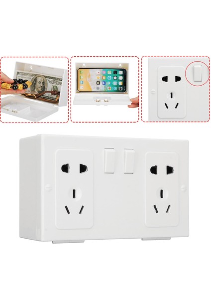 【ücretsiz Nakliye + Flaş Fırsat】gizli Duvar Güvenli Güvenlik Elektrik Prizi Kasası Gizli Değerli Eşyaları Gizle - Mor Kutu / Avrupa Standardı fırsatları