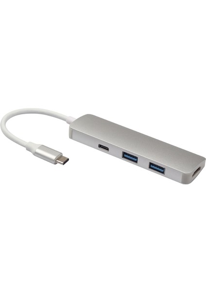 C Tipi HDMI 2 Hızlı USB 3.0 Veri Aktarım Yuvası Hub 4'ü 1 Arada Usbc HDMI Adaptörü 4 K Video USB C Dönüştürücü