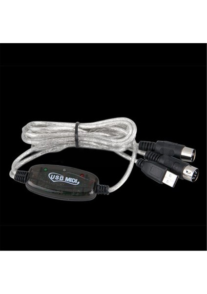 USB - Mıdı Arayüz Adaptör Kablosu Win Xp Vista Mac 1.5m Için Mıdı Giriş ve Çıkış Kablosu