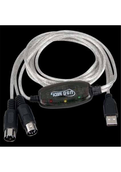 USB - Mıdı Arayüz Adaptör Kablosu Win Xp Vista Mac 1.5m Için Mıdı Giriş ve Çıkış Kablosu