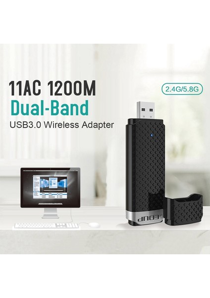 Edup 5ghz USB Kablosuz Wifi Adaptörü Yüksek Hızlı 1200MBPS Wifi Alıcı 802.11AC Dual Band USB 3.0 Ethernet Adaptörü Pc Için indirimleri