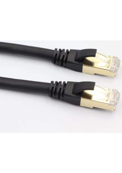 2 Adet Siyah 1 Metre Cat8 Ethernet Kablosu Cat8 Ağ Jumper fiyatları