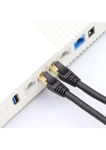 2 Adet Siyah 1 Metre Cat8 Ethernet Kablosu Cat8 Ağ Jumper modelleri