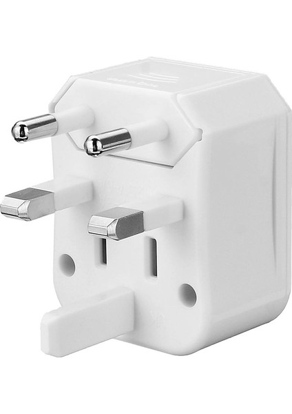 Evrensel Dünya Seyahat Adaptörü Ac Güç Şarj Cihazı Fişi Çift 2 USB Bağlantı Noktası Dönüştürücü Siyah/beyaz - Beyaz