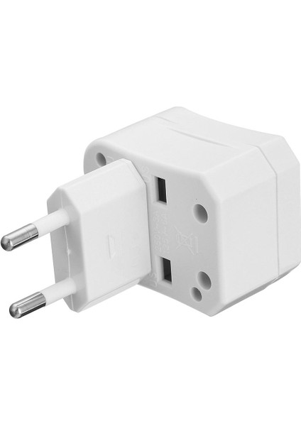 Evrensel Dünya Seyahat Adaptörü Ac Güç Şarj Cihazı Fişi Çift 2 USB Bağlantı Noktası Dönüştürücü Siyah/beyaz - Beyaz fırsatları