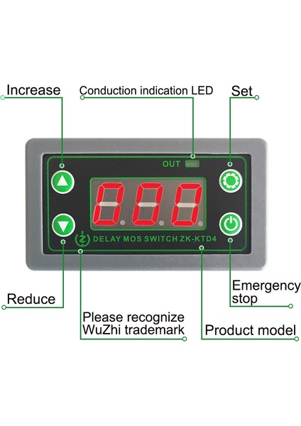 Zk-Ktd4 Mos Anahtarı Tetik Döngüsü Zamanlama Gecikme Modülü Solenoid Valf Kontrolü Alet Çantası ile 5V12V2V modelleri